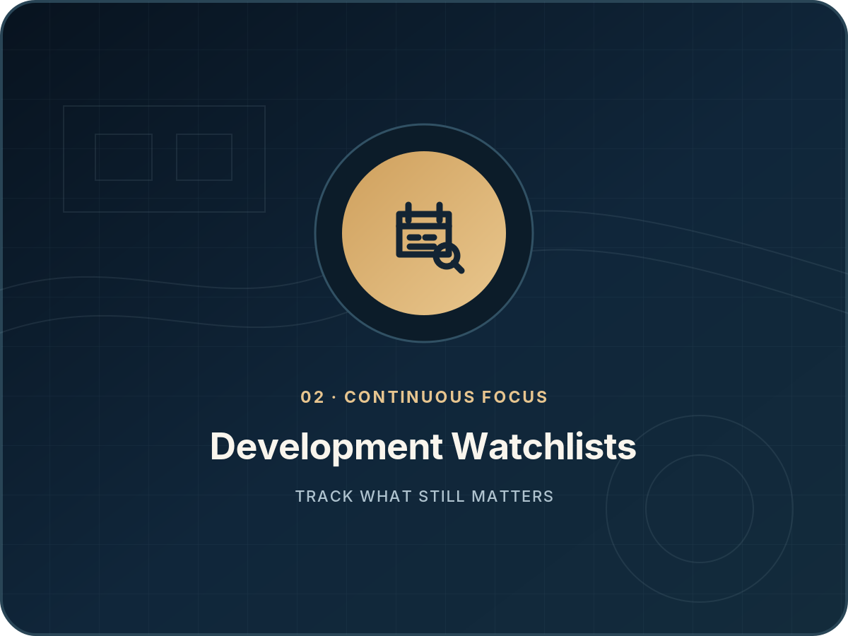 Development Watchlists card